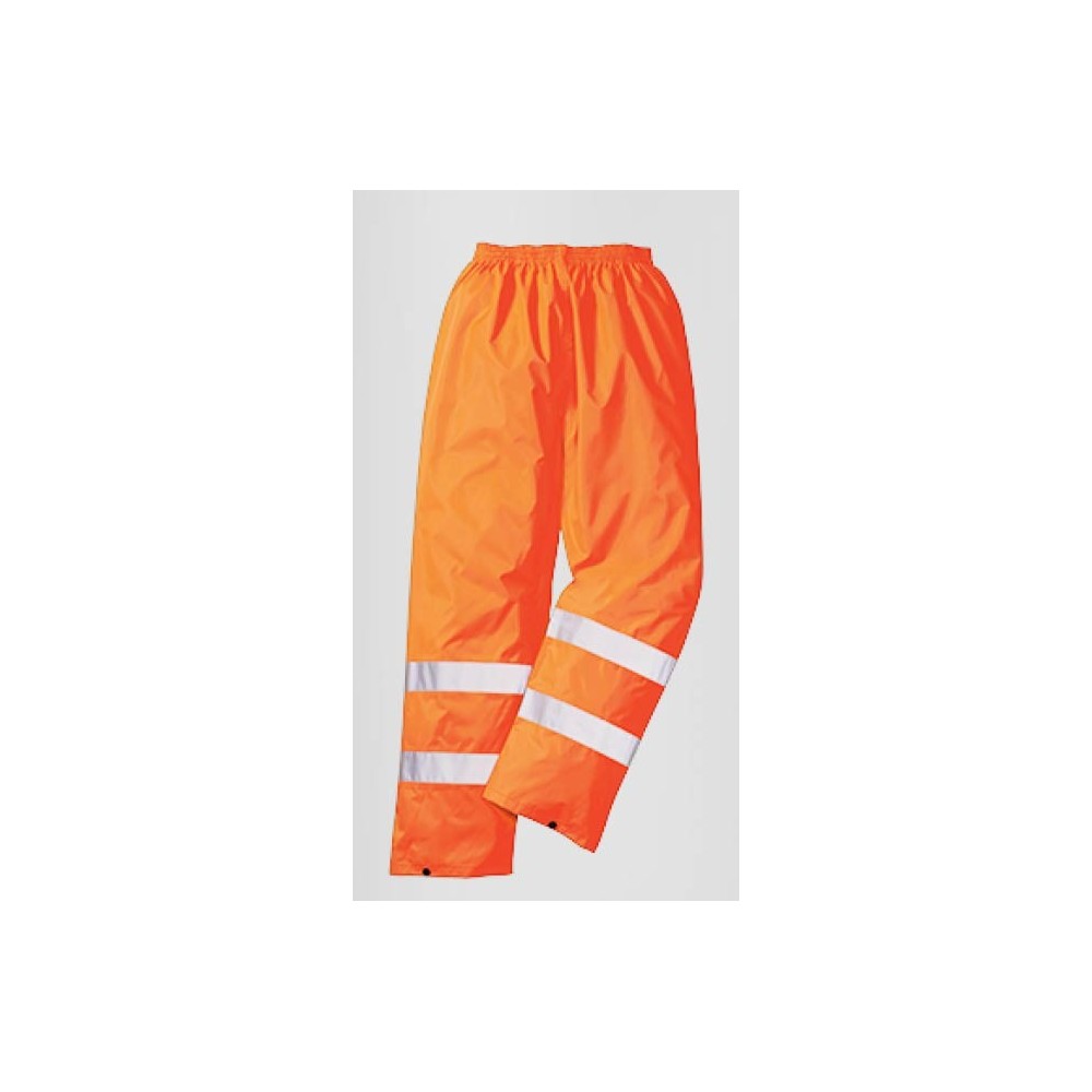 pantalon de pluie haute visibilité orange