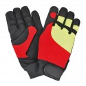 gants anti coupures textile jaune et rouge classe 0 4142 Solidur