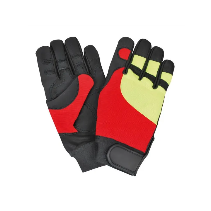 gants anti coupures textile jaune et rouge classe 0 4142 Solidur
