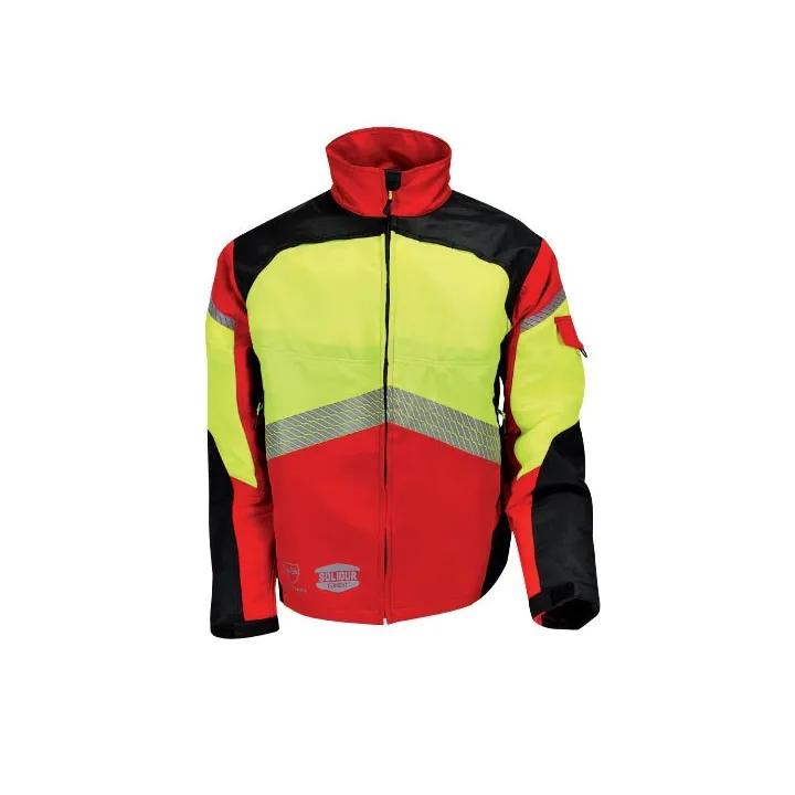 veste solidur authentic jaune et rouge classe 1