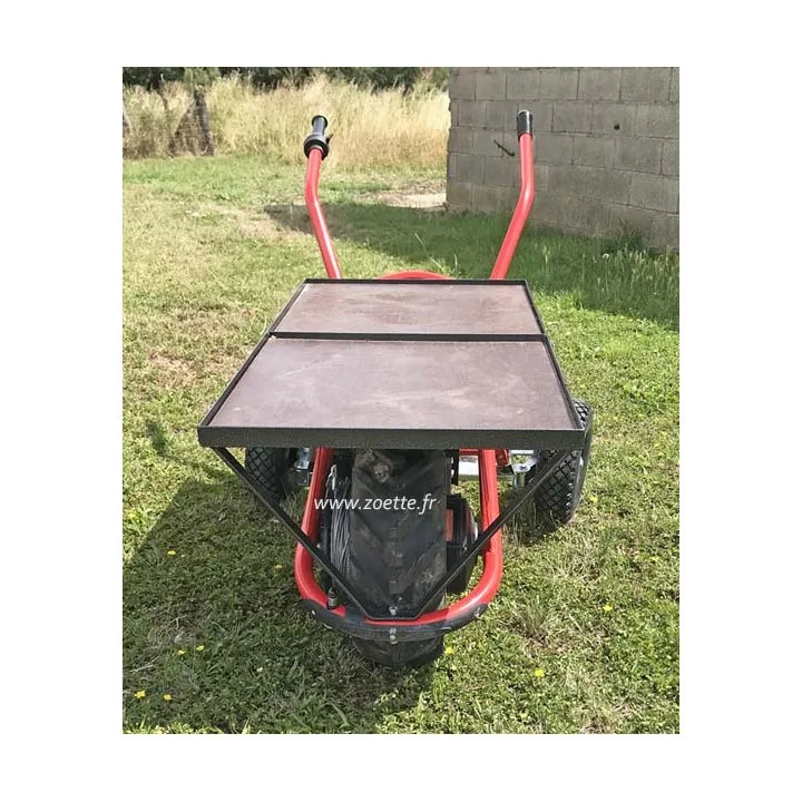 Brouette électrique PRO PLATEAU freiné ZOETTE sans roues directrices
