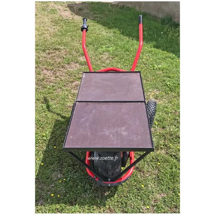 Brouette électrique PRO PLATEAU freiné ZOETTE sans roues directrices