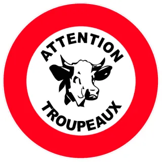 Panneau de Signalisation Attention Troupeau