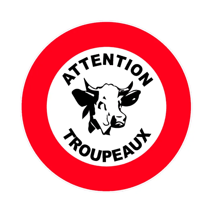 Panneau de Signalisation Attention Troupeau