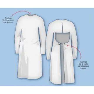 Blouse hopital de protection réutilisable I securama