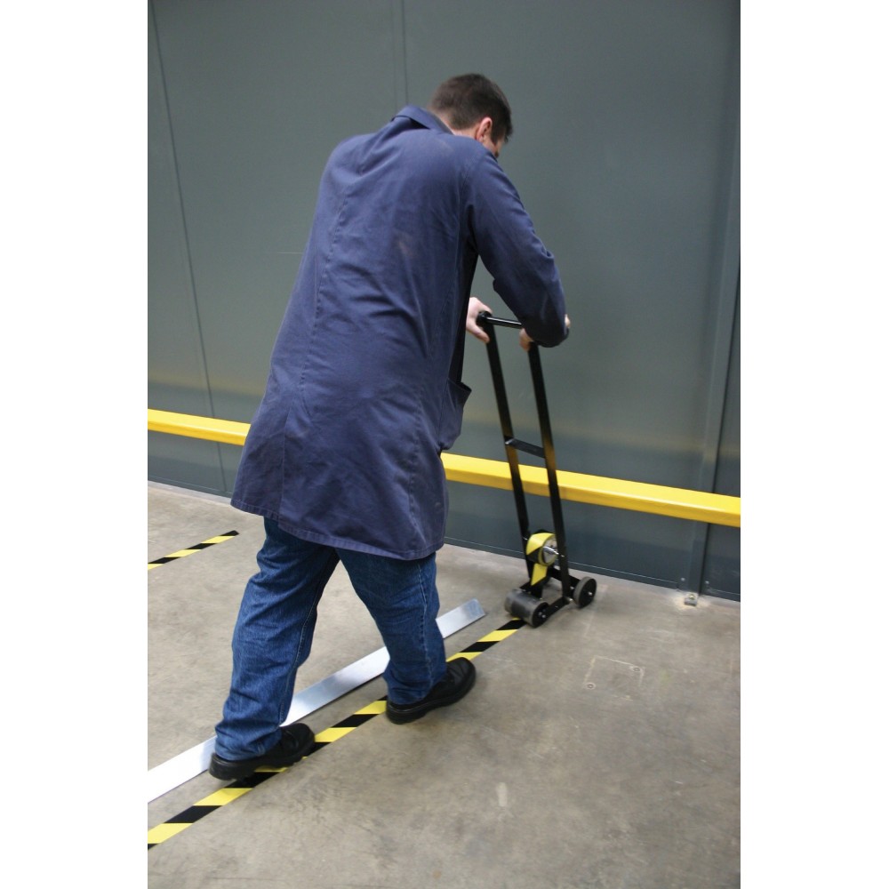 Ruban De Marquage Au Sol En PVC | Ruban De Marquage De Sécurité En Vinyle De Qualité Supérieure | Pour Entrepôts, Industrie, Magasins | Rouleau Simple De 33 M (75 Mm, Jaune