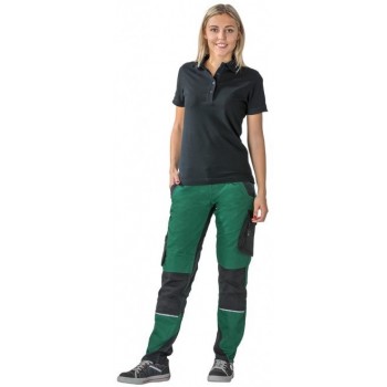 Pantalon de travail femme NORIT insert élasthanne PLANAM Vert/Noir