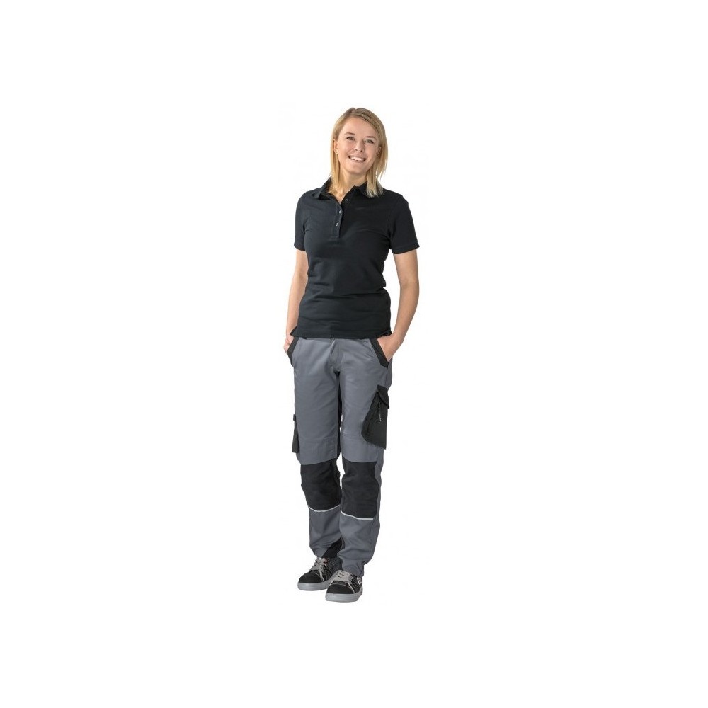 Pantalon de travail femme NORIT insert élasthanne PLANAM Ardoise/Noir