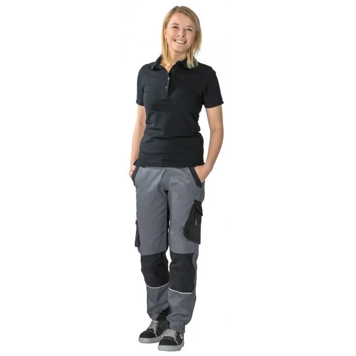 Pantalon de travail femme NORIT insert élasthanne PLANAM Ardoise/Noir