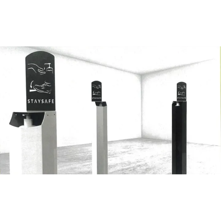 Distributeur à pied de gel hydroalcoolique