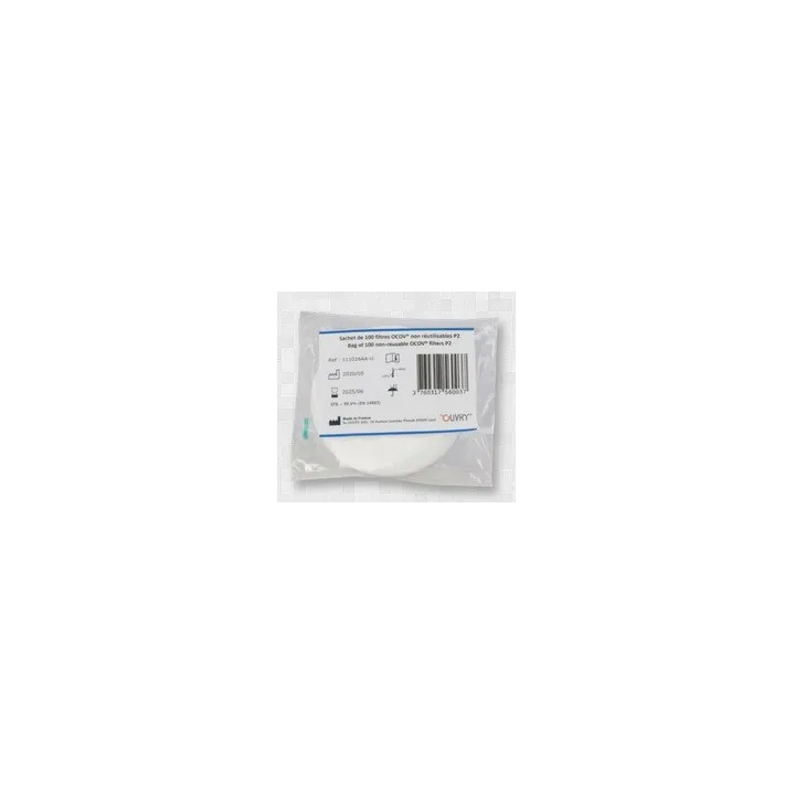 Lot de 100 filtres P2 jetables pour masque OCOV variante