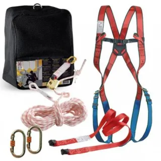 Kit harnais corde 10 m anti chute toiture économique