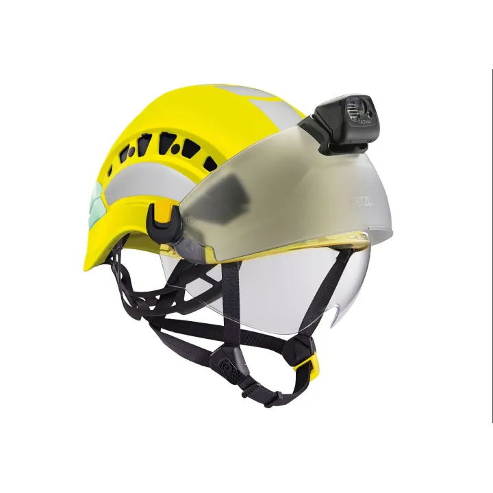 Casque VERTEX VENT HI-VIZ haute visibilité PETZL I SECURAMA avec visière et lampe frontale