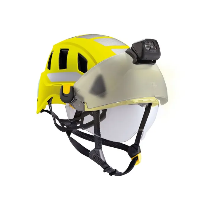 Casque jaune haute visibilité ventilé STRATO VENT HI VIZ PETZL I Sécurama équipé