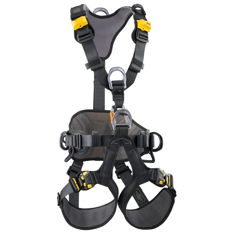 Harnais confortable antichute, maintien au travail et suspension AVAO FAST - Version Européenne, noir/jaune, Taille 0
