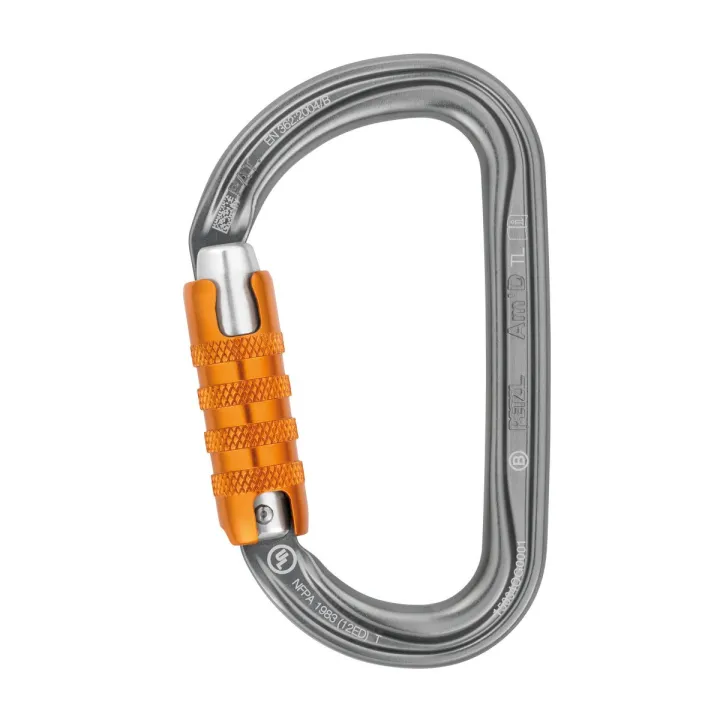 Mousqueton AmD gris asymétrique PETZL I Sécurama