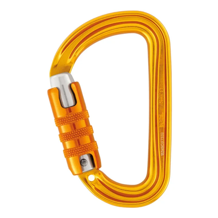 Mousqueton SmD jaune asymétrique ultra léger PETZL I Sécurama