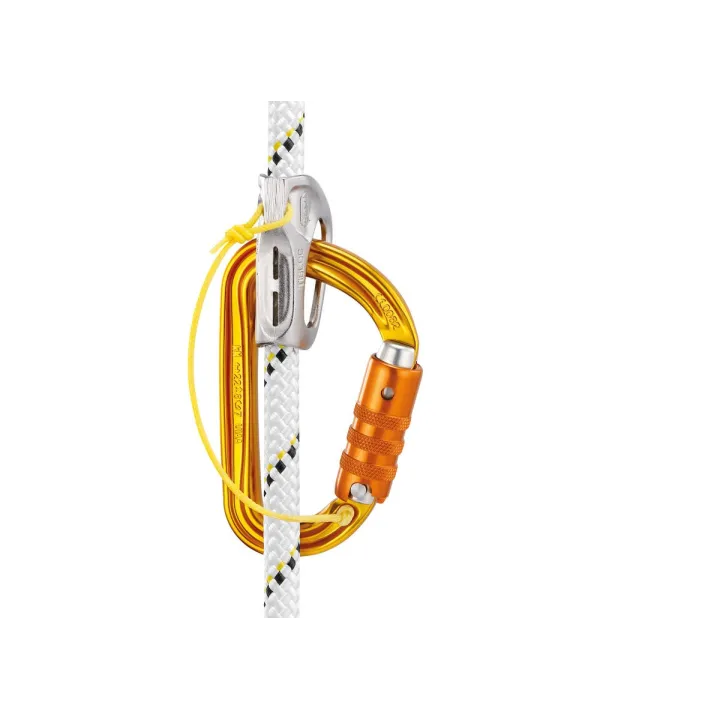 Mousqueton SmD jaune asymétrique ultra léger PETZL I Sécurama