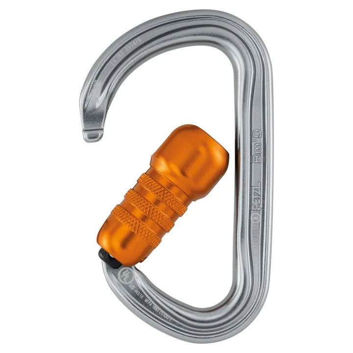 Mousqueton BmD gris asymétrique haute réisistance PETZL I Sécurama