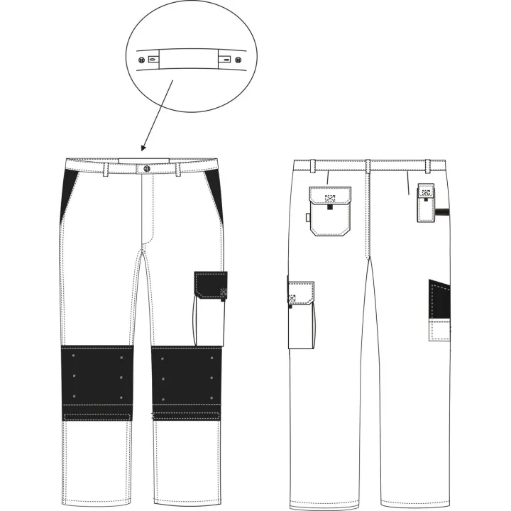 Pantalon TYPHON Gris noir sans métal PBV I Sécurama