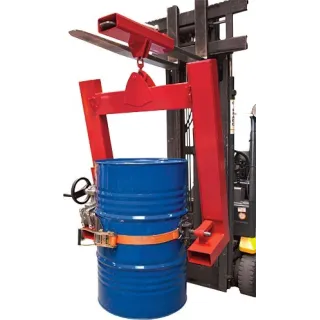 Retourneur de fut ou bidon 400 kg sur chariot élévateur