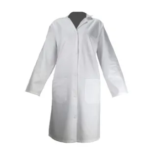 Blouse blanche femme coton à pression PBV Securama