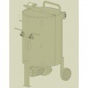 Cuve de brassage pompe et mélangeur Phytomel 250 litres